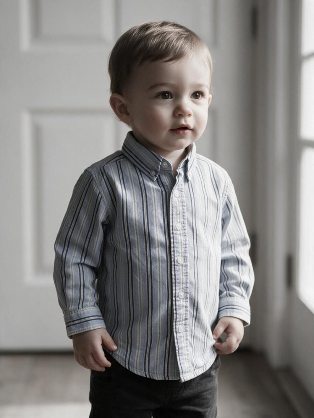 The Children's Place Striped Button-Up Shirt 24M